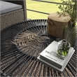 Muse & Lounge Co. Meja Wicker / Rattan Round Outdoor Coffee Table in Black