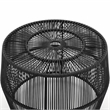Muse & Lounge Co. Meja Wicker / Rattan Round Outdoor Coffee Table in Black