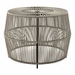 Muse & Lounge Co. Meja Wicker / Rattan Round Outdoor Coffee Table in Gray