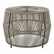 Muse & Lounge Co. Meja Wicker / Rattan Round Outdoor Coffee Table in Gray