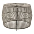 Muse & Lounge Co. Meja Wicker / Rattan Round Outdoor Coffee Table in Gray