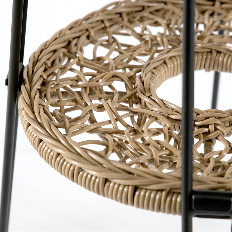 Muse & Lounge Co. Serene Wicker / Rattan Round Outdoor Coffee Table in Natural