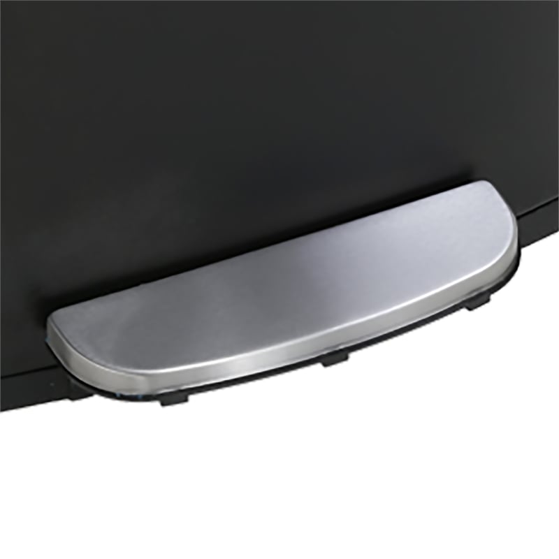 FOA Ament 13 Gallon Stainless Steel Step Foot Pedal Trash Can in Black