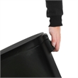 FOA Ament 13 Gallon Stainless Steel Step Foot Pedal Trash Can in Black