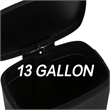 FOA Ament 13 Gallon Stainless Steel Step Foot Pedal Trash Can in Black