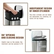 FOA Ament 13 Gallon Stainless Steel Step Foot Pedal Trash Can in Silver