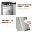 FOA Ament 13 Gallon Stainless Steel Step Foot Pedal Trash Can in Silver