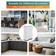 FOA Ament 13 Gallon Stainless Steel Step Foot Pedal Trash Can in White