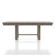 Furniture of America Atola Rustic Wood Trestle Expandable Dining Table in Gray