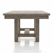 Furniture of America Atola Rustic Wood Trestle Expandable Dining Table in Gray