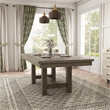 Furniture of America Atola Rustic Wood Trestle Expandable Dining Table in Gray