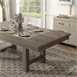 Furniture of America Atola Rustic Wood Trestle Expandable Dining Table in Gray