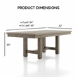 Furniture of America Atola Rustic Wood Trestle Expandable Dining Table in Gray