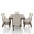 Furniture of America Atola Rustic Wood 7-Piece Dining Set in Gray