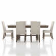 Furniture of America Atola Rustic Wood 7-Piece Dining Set in Gray