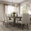 Furniture of America Atola Rustic Wood 7-Piece Dining Set in Gray