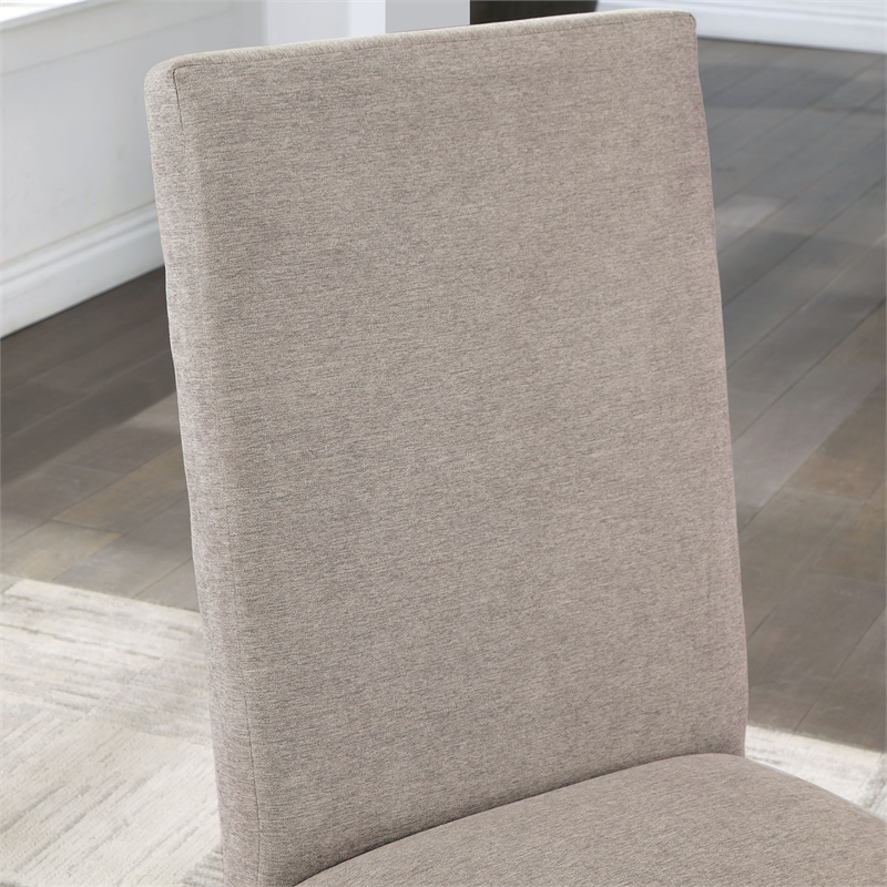 Furniture of America Leen Fabric Upholstered Side Chairs in Black (Set of 2)