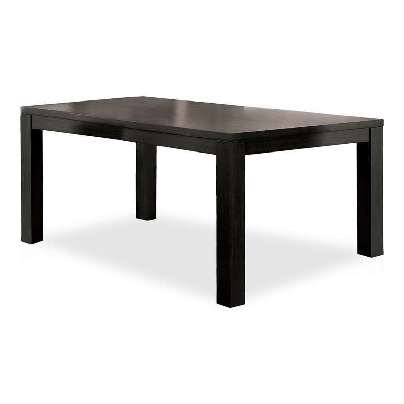 Furniture of America Leen Wood 7-Piece Dining Set in Antique Black and Gray