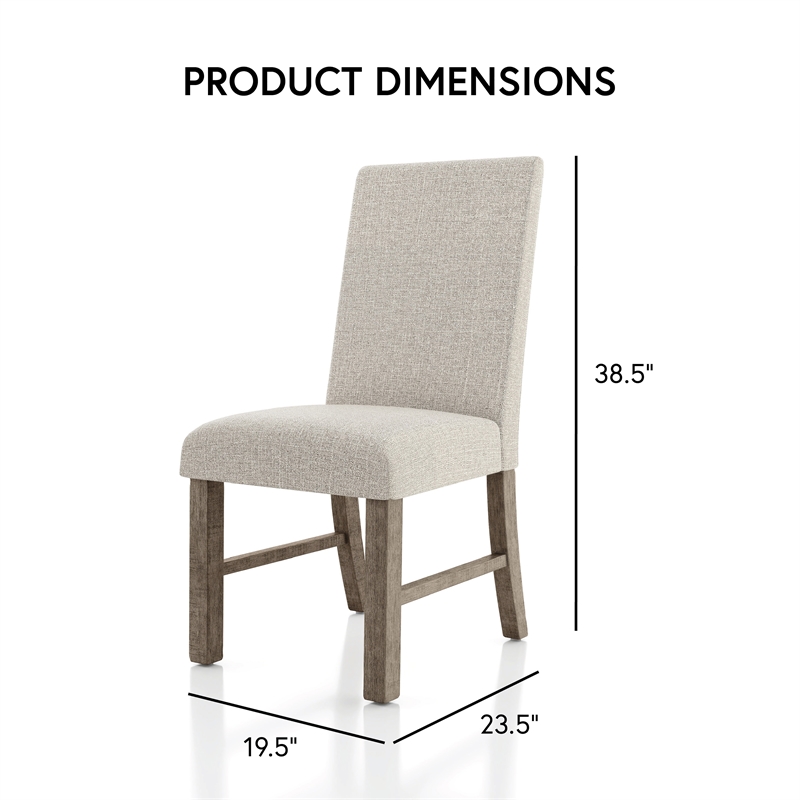 Furniture of America Atola Rustic Wood 5-Piece Dining Set in Gray
