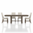 Furniture of America Atola Rustic Wood 5-Piece Dining Set in Gray