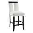 Furniture of America Prat Fabric Upholstered Counter Chairs in Black (Set of 2)