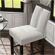 Furniture of America Prat Fabric Upholstered Counter Chairs in Black (Set of 2)