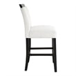 Furniture of America Prat Fabric Upholstered Counter Chairs in Black (Set of 2)