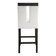 Furniture of America Prat Fabric Upholstered Counter Chairs in Black (Set of 2)