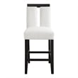 Furniture of America Prat Fabric Upholstered Counter Chairs in Black (Set of 2)