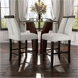 Furniture of America Prat Fabric Upholstered Counter Chairs in Black (Set of 2)