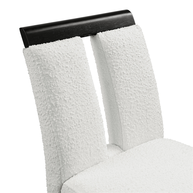 Furniture of America Prat Fabric Upholstered Counter Chairs in Black (Set of 2)