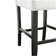 Furniture of America Prat Fabric Upholstered Counter Chairs in Black (Set of 2)