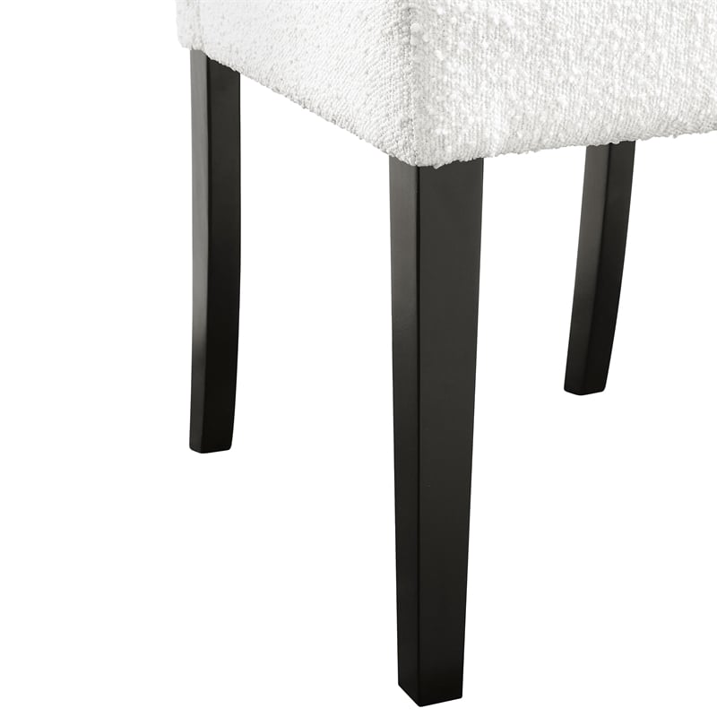 Furniture of America Prat Fabric Upholstered Side Chairs in Black (Set of 2)