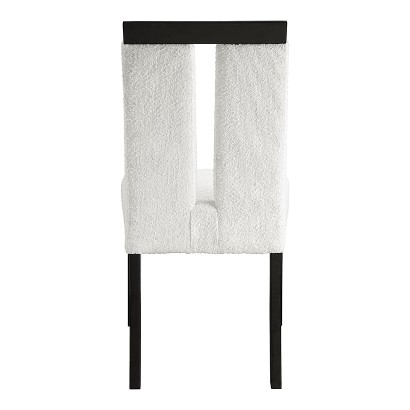 Furniture of America Prat Fabric Upholstered Side Chairs in Black (Set of 2)