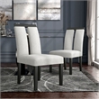 Furniture of America Prat Fabric Upholstered Side Chairs in Black (Set of 2)