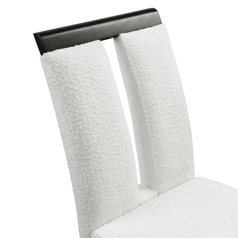 Furniture of America Prat Fabric Upholstered Side Chairs in Black (Set of 2)