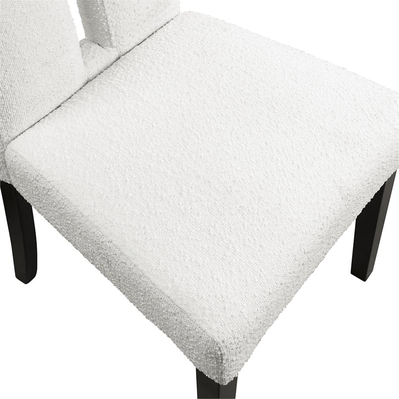 Furniture of America Prat Fabric Upholstered Side Chairs in Black (Set of 2)