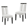 Furniture of America Prat Fabric Upholstered Side Chairs in Black (Set of 2)