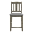 Furniture of America Wuor Wood Padded Counter Chairs in Gray (Set of 2)