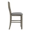 Furniture of America Wuor Wood Padded Counter Chairs in Gray (Set of 2)