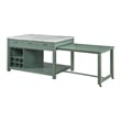 Furniture of America Olive Wood Extendable Counter Height Dining Table in Green