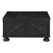 Furniture of America Zula Wood Hidden Storage Coffee Table in Black