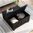 Furniture of America Zula Wood Hidden Storage Coffee Table in Black