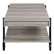 Furniture of America Acres Wood Natural 2-Piece Coffee Table Set with Wheels