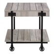 Furniture of America Acres Wood Natural 2-Piece Coffee Table Set with Wheels