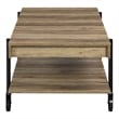 Furniture of America Acres Wood Rustic Oak 3-Piece Coffee Table Set with Wheels