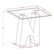 Furniture of America Fern Metal and Glass Top 3-Piece Coffee Table Set in Black