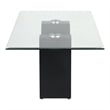 Furniture of America Fern Metal and Glass Top 3-Piece Coffee Table Set in Black