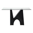 Furniture of America Fern Metal and Glass Top 3-Piece Coffee Table Set in Black
