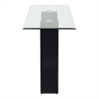 Furniture of America Fern Metal and Glass Top Rectangle Sofa Table in Black